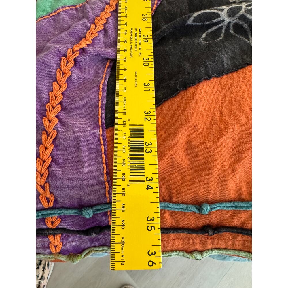 Rising International Strappy Dress Small Boho Applique - Picture 5 of 7